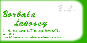 borbala lapossy business card